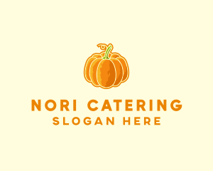 Orange Pumpkin Vegetable logo design