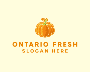 Orange Pumpkin Vegetable logo design