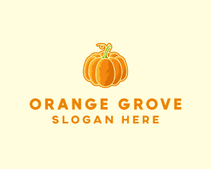 Orange Pumpkin Vegetable logo