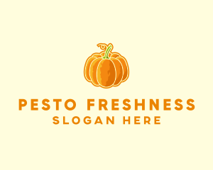 Orange Pumpkin Vegetable logo design