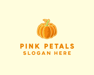 Orange Pumpkin Vegetable logo design