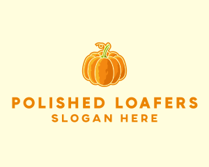 Orange Pumpkin Vegetable logo design