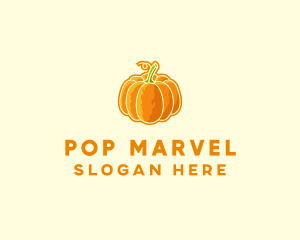 Orange Pumpkin Vegetable logo design