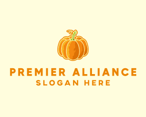 Orange Pumpkin Vegetable logo design