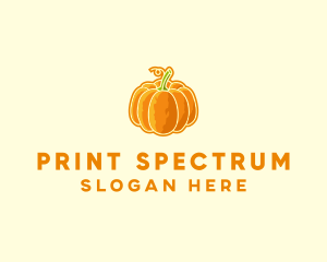 Orange Pumpkin Vegetable logo design