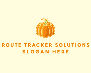 Orange Pumpkin Vegetable logo design