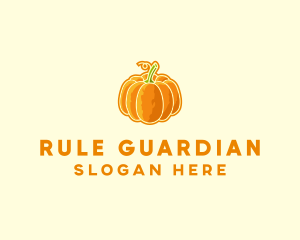 Orange Pumpkin Vegetable logo design