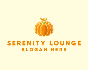 Orange Pumpkin Vegetable logo design