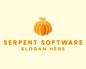 Orange Pumpkin Vegetable logo design