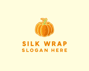 Orange Pumpkin Vegetable logo design