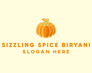 Orange Pumpkin Vegetable logo design