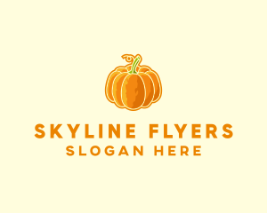 Orange Pumpkin Vegetable logo design