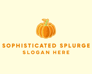 Orange Pumpkin Vegetable logo design