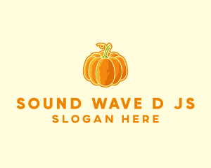 Orange Pumpkin Vegetable logo design