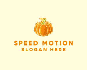 Orange Pumpkin Vegetable logo design