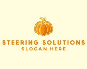 Orange Pumpkin Vegetable logo design