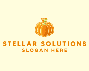 Orange Pumpkin Vegetable logo design