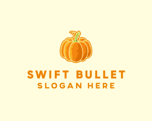 Orange Pumpkin Vegetable logo design