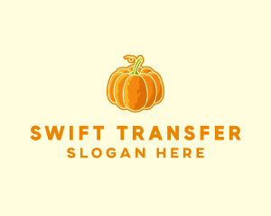 Orange Pumpkin Vegetable logo design