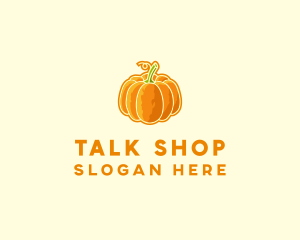 Orange Pumpkin Vegetable logo design