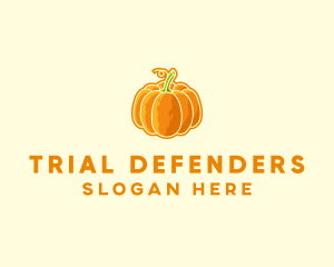 Orange Pumpkin Vegetable logo design