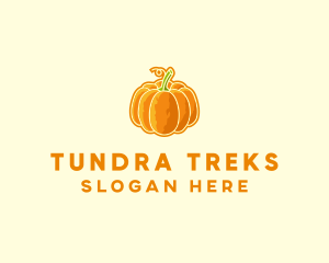 Orange Pumpkin Vegetable logo design