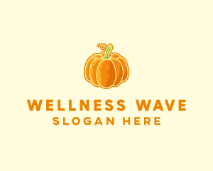 Orange Pumpkin Vegetable logo design