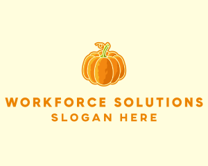 Orange Pumpkin Vegetable logo design