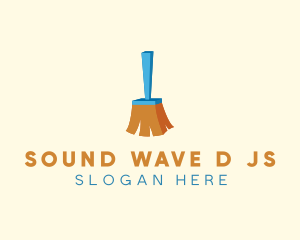 3D Broomstick Cleaner logo design