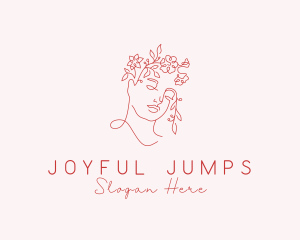 Floral Woman Face Logo