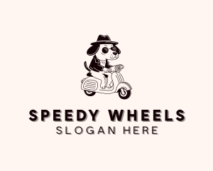 Dog Scooter Cowboy Hat  logo