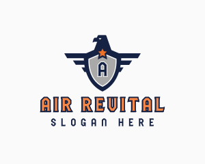 Eagle Wings Shield logo design