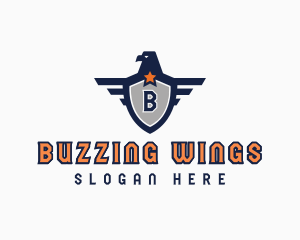 Eagle Wings Shield logo design