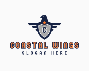 Eagle Wings Shield logo design