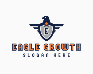 Eagle Wings Shield logo design