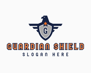 Eagle Wings Shield logo design