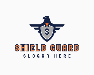 Eagle Wings Shield logo design