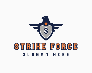 Eagle Wings Shield logo design