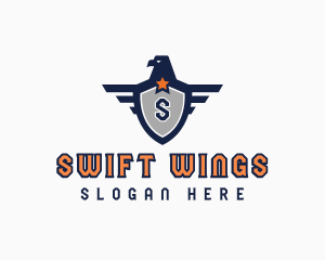 Eagle Wings Shield logo design