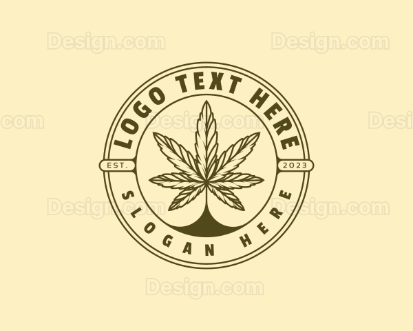 Herbal Marijuana Leaf Logo