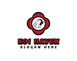 Traditional Koi Fish logo design