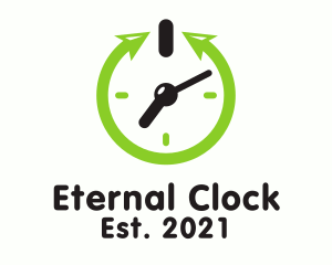 Clock Power Button logo design