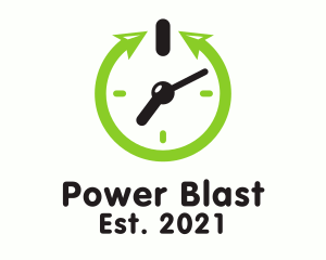 Clock Power Button logo design