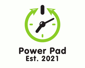 Clock Power Button logo design