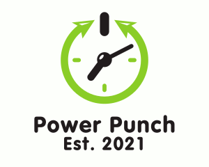 Clock Power Button logo design