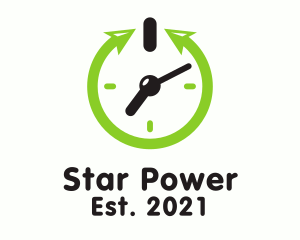 Clock Power Button logo design