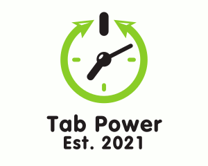 Clock Power Button logo design