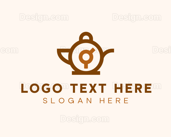 Brown Teapot Clock Logo