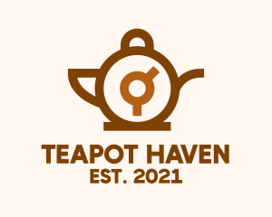 Brown Teapot Clock  logo