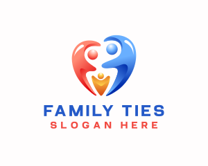 Family Love Heart logo design